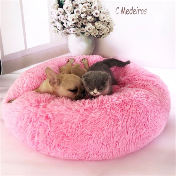 Round Long Hairy Autumn And Winter Nest Pad Cat Mattress - happyshop365247