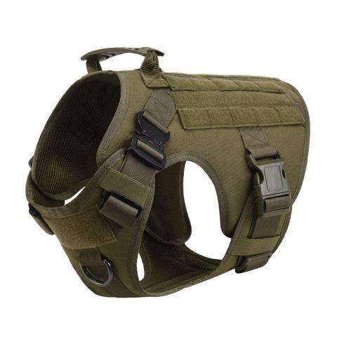 Military Tactical Dog Harness German Shepherd Adjustable Pet Dog Back - happyshop365247