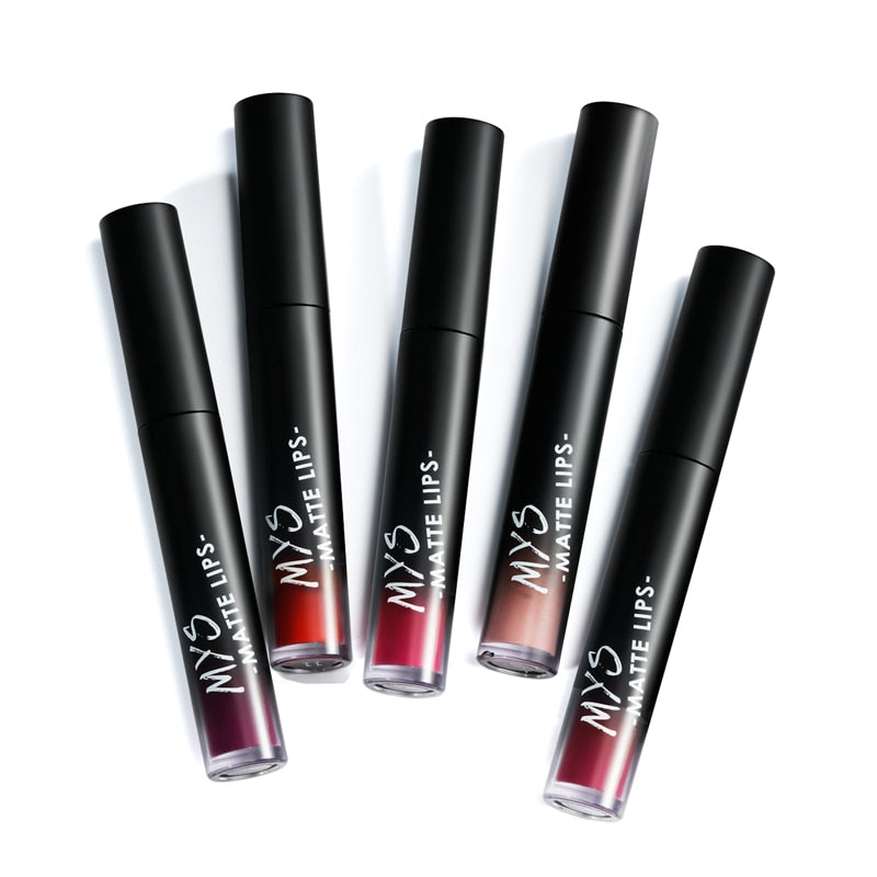MYS Brand Makeup Matte Liquid Lipstick Tint Waterproof Make Up Long Lasting Lip Stick Nude Lip Gloss Cosmetics Batom - happyshop365247