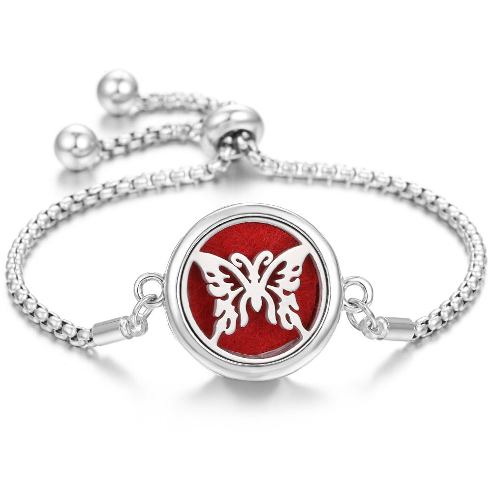 2024 New Kaleidoscope Aromatherapy Bracelet Perfume Essential Oil Diffuser Locket Bracelet Charms Women Aroma Diffuser Jewelry - happyshop365247