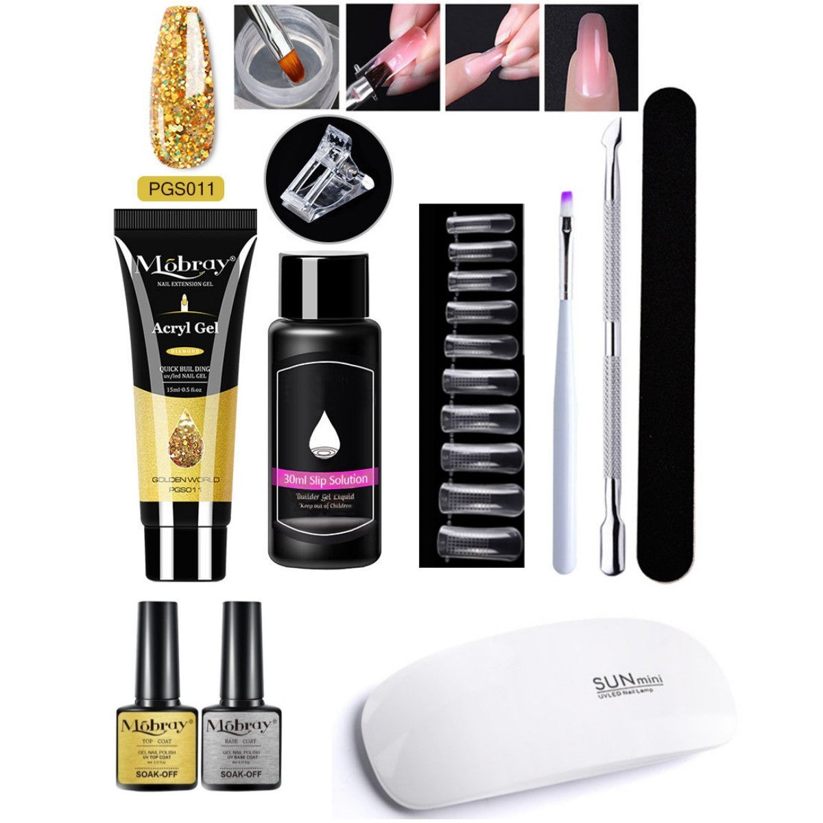7-Piece Nail Art Crystal Extender Set - happyshop365247