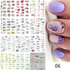 New European And American Feng Shui Print Line Flower Nail Stickers