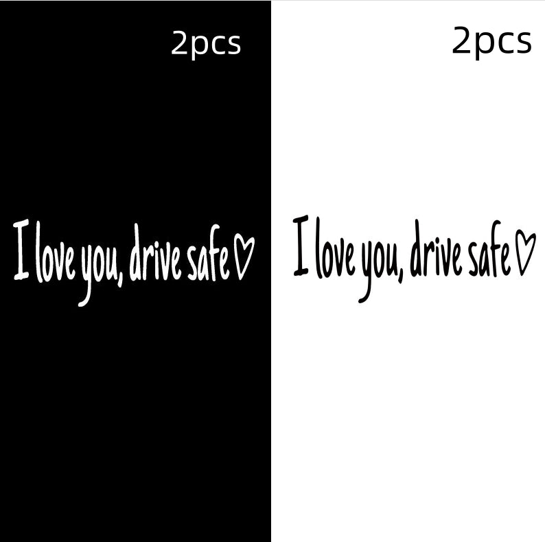Safe Driving Waterproof Vinyl Bumper Stickers Car Universal Rearview Mirror Decorative Sticker