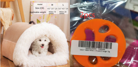 New Splice Portable Pet Nest Portable Autumn And Winter Warm Dog Nest Moisture-proof Long Fur Cat Nest Cross Border Pet Nest - happyshop365247
