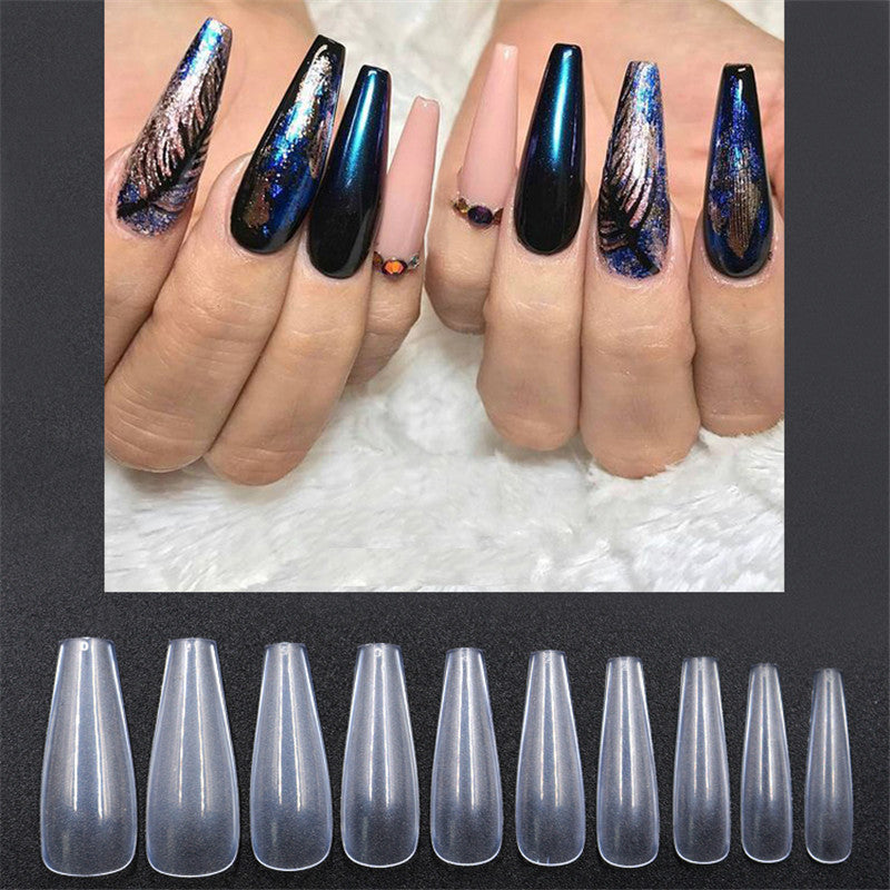 500 tablets of transparent natural color ballet fake nails - happyshop365247