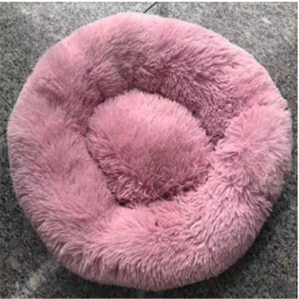 Round Long Hairy Autumn And Winter Nest Pad Cat Mattress - happyshop365247