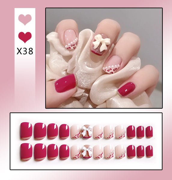 French Worn Removable Nails And Diamonds - happyshop365247