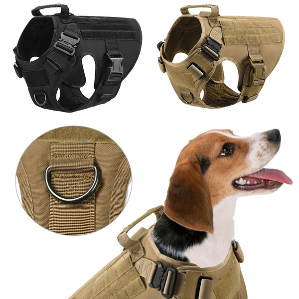 Military Tactical Dog Harness German Shepherd Adjustable Pet Dog Back - happyshop365247