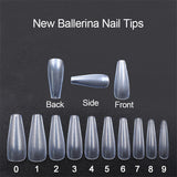 500 tablets of transparent natural color ballet fake nails - happyshop365247