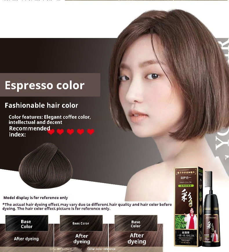 Plant Pure Hair Dye Color Hair Dyeing Cover White Hair Hair Color Cream - happyshop365247