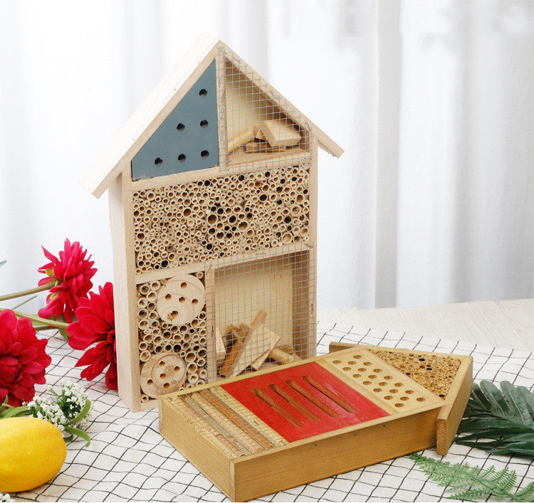 Creative wooden bee nest small house