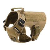 Military Tactical Dog Harness German Shepherd Adjustable Pet Dog Back - happyshop365247
