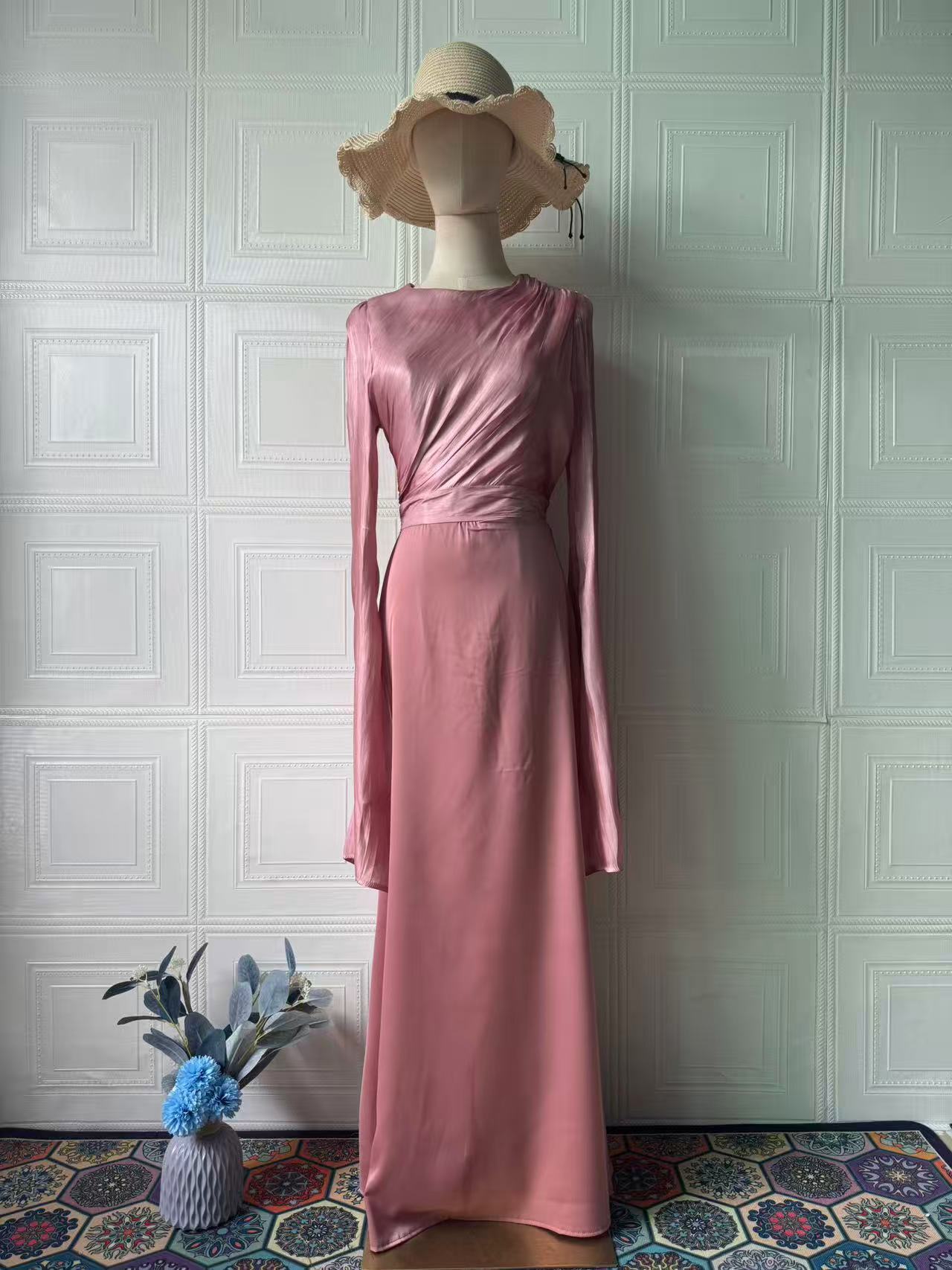 Polyester Long Sleeve Dress Dress Women - happyshop365247