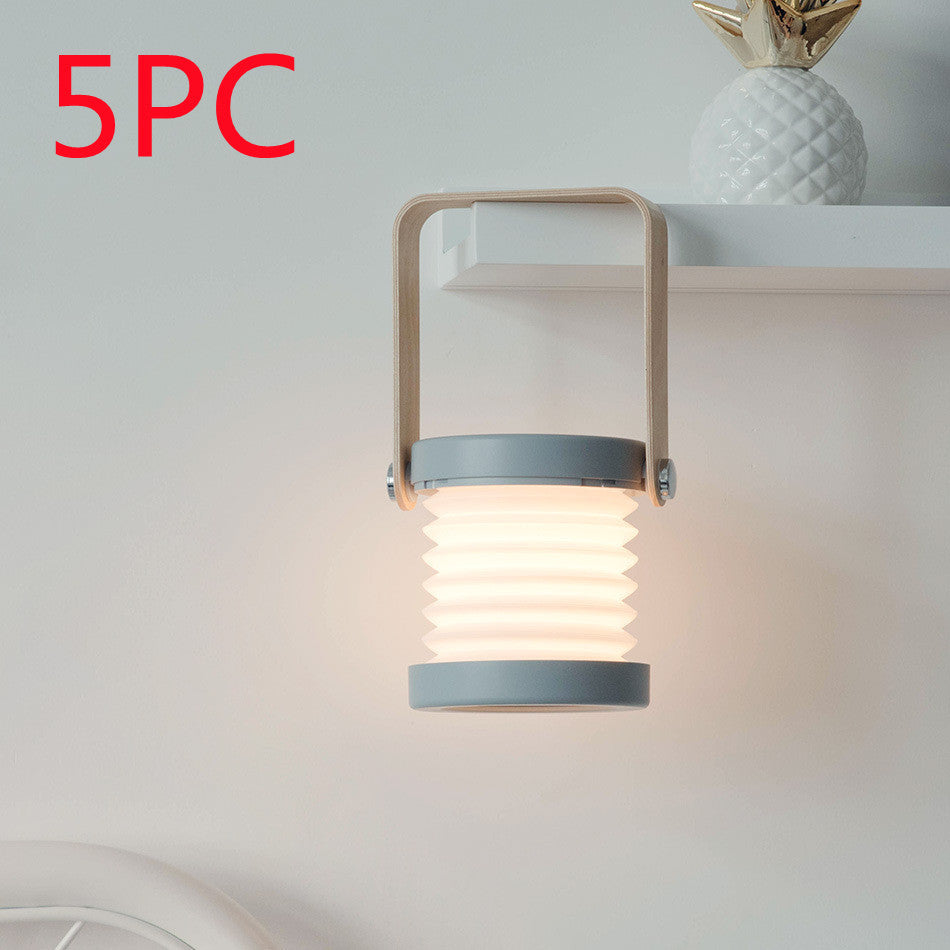 Foldable Touch Dimmable Reading LED Night Light Portable Lantern Lamp USB Rechargeable For Home Decor - happyshop365247