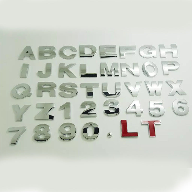 Car 3D Bumper Stickers English Letters