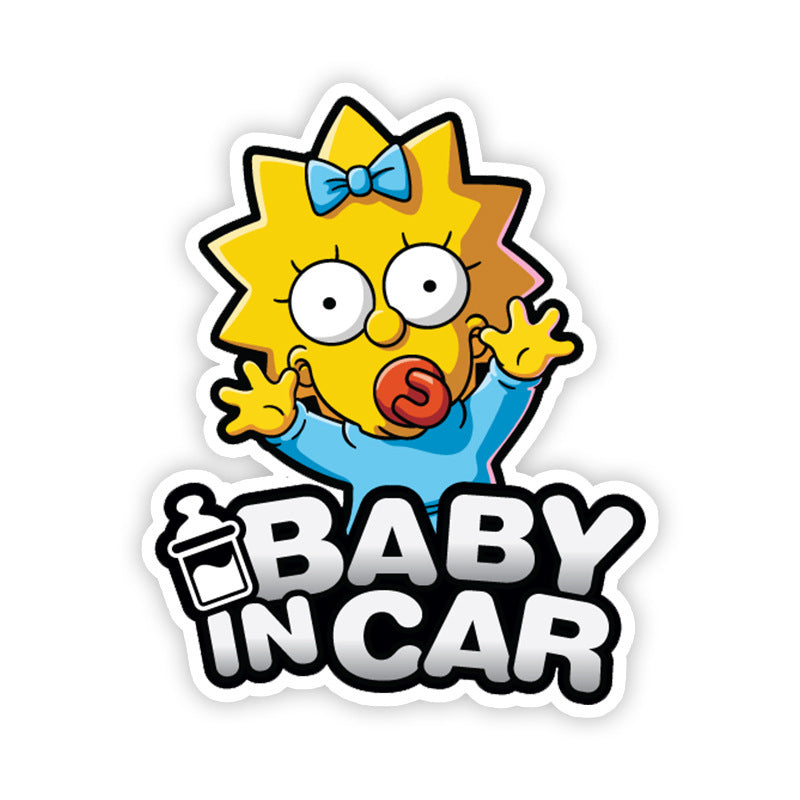 Cross-border Exclusive Sale Baby On Board Bumper Stickers Baby Baby Princess Feeding Bottle Car Reflective Stickers B033