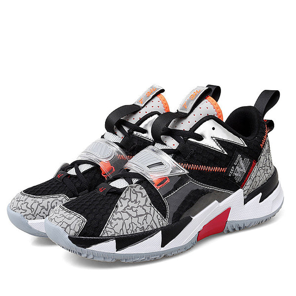 Flying Woven Surface Youth Basketball Shoes High-top Men And Women - happyshop365247