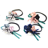 Bun Hair Half Bun Pearl Flower Hair Plate Hair Elastic Korean Styling Headdress Hair Accessories - happyshop365247