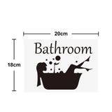 Home Bathroom Decor Wall Stickers Art Stickers Creative Home Decor Bathroom Cute Door Stickers - happyshop365247