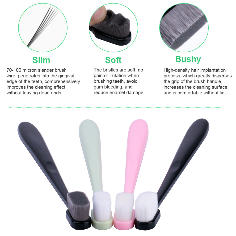 Ultra-fine Toothbrush Super Soft Bristle Deep Cleaning Brush Portable For Oral Care Tools Teeth Care Oral Cleaning Travel - happyshop365247