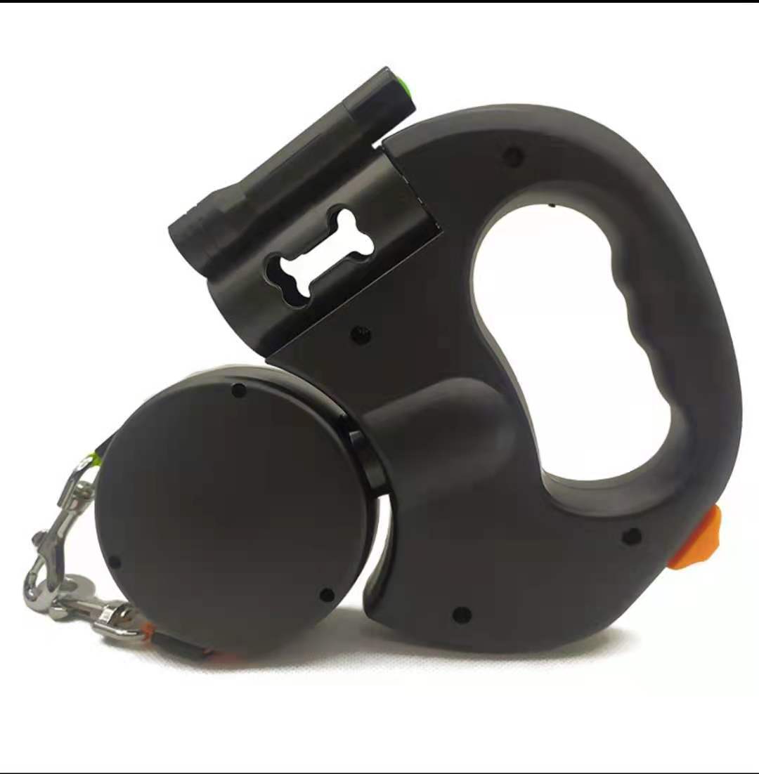 Retractable Dog Leash For Small Dogs Reflective Dual Pet Leash Lead 360 Swivel No Double Dog Walking Leash With Lights Pet Products - happyshop365247