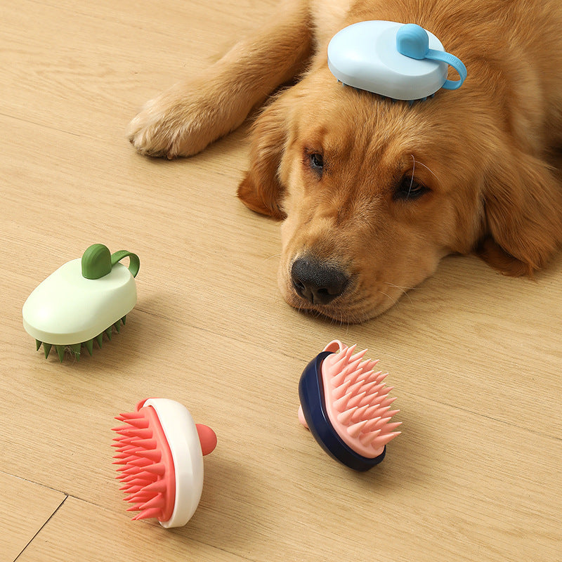 Soft Silicone Pets Hair Remover Comb Handheld Bath Shower Hair Shampoo Massage Brush For Dogs Cats Cleaning Tools Pet Products - happyshop365247