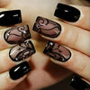 Dark Ins Style Black Vine Wearing Nails And Nails - happyshop365247