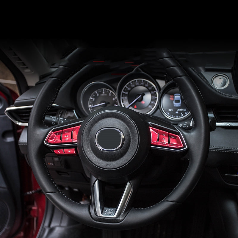 Atz Modified Steering Wheel Transparent Button Aluminum Alloy Decorative Sticker