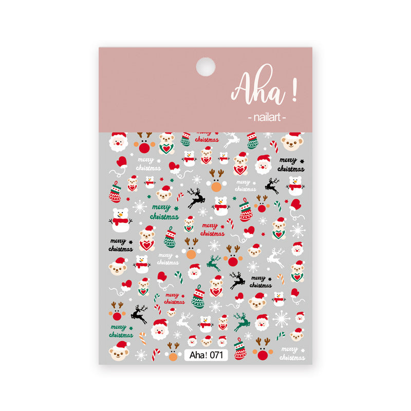 Nail Art Sticker Santa Claus Cartoon - happyshop365247