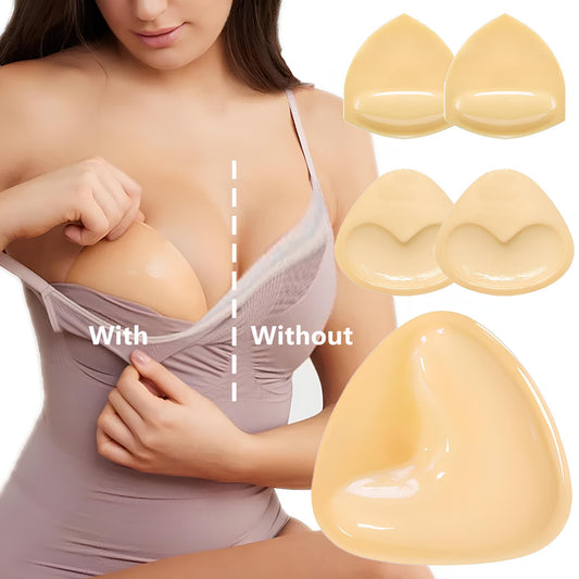 Double Sided Adhesive Sticky Bra Inserts Push Up Thick Sponge Breast Lift Pads Women Swimsuit Bikini Cup Enhancer - happyshop365247