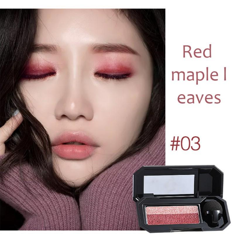 UBUB Brand Double Color Convenient Eyeshadow Makeup Palette Waterproof Pigment Shimmer Eye Color Cosmetics - happyshop365247