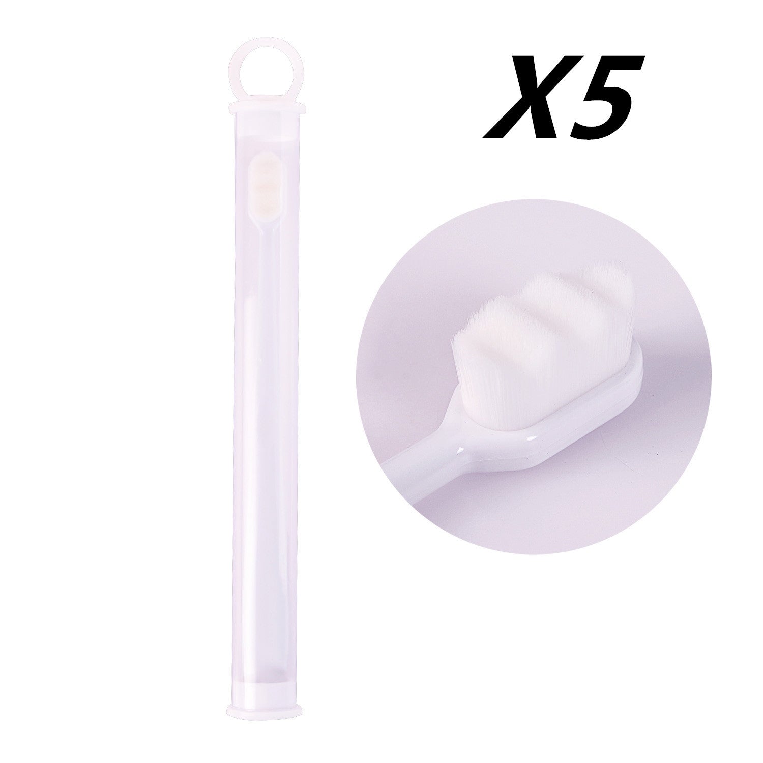 Ultra-fine Toothbrush Super Soft Bristle Deep Cleaning Brush Portable For Oral Care Tools Teeth Care Oral Cleaning Travel - happyshop365247