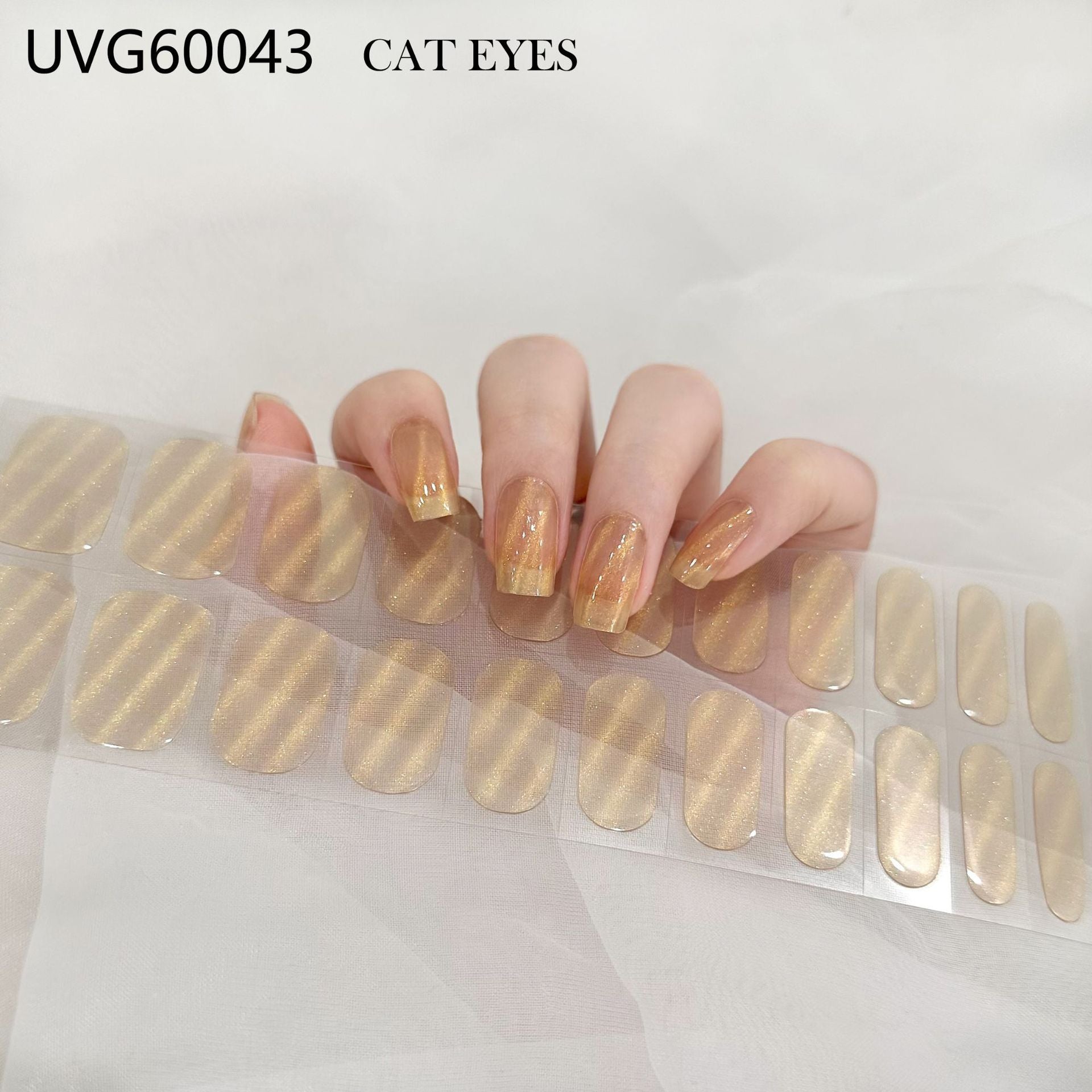 Blush Nail Stickers Uv Semi-baked Gel - happyshop365247