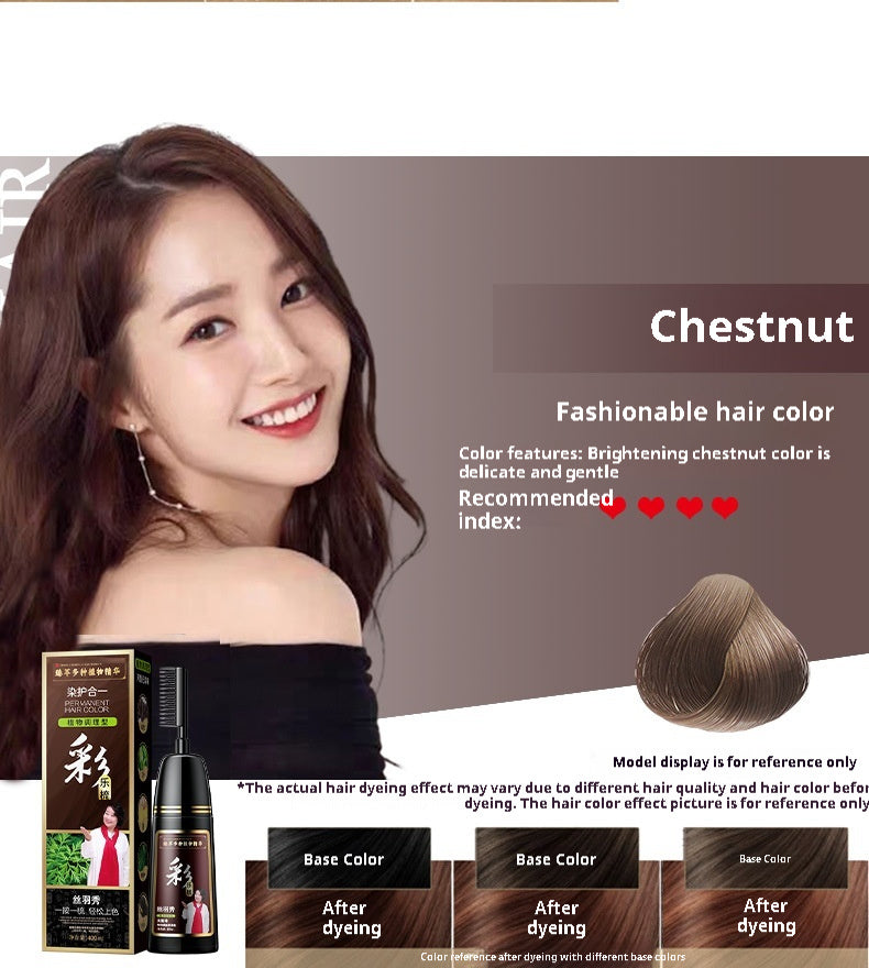 Plant Pure Hair Dye Color Hair Dyeing Cover White Hair Hair Color Cream - happyshop365247