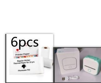 Portable Mini Thermal Label Printer Home Photo Printer Student Wrong Question Printer Bluetooth-compatible Mini Label Printer Price Tag - happyshop365247