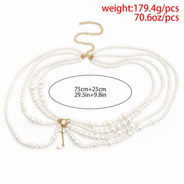 Vacation Pearl Bra Clothing Chain Female - happyshop365247