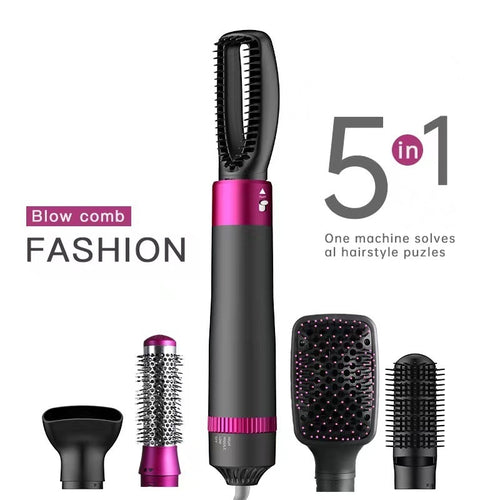 Professional 5 In 1 Hair Dryer Brush Dryer And Straightening Brush Electric Hair Styling Tool Automatic Hair Curler Beauty Supplies Gadgets - happyshop365247