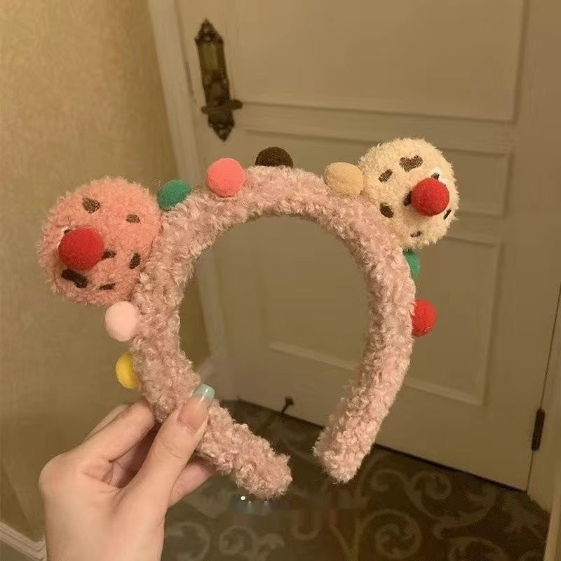 Cute Face Wash Hair Bands Female Cartoon Headwear Hair Band Headband Apply - happyshop365247