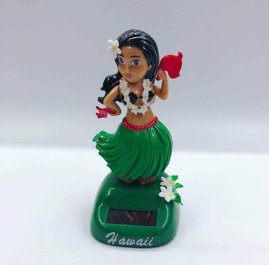 Solar Swing Hawaiian Girl Car Accessories