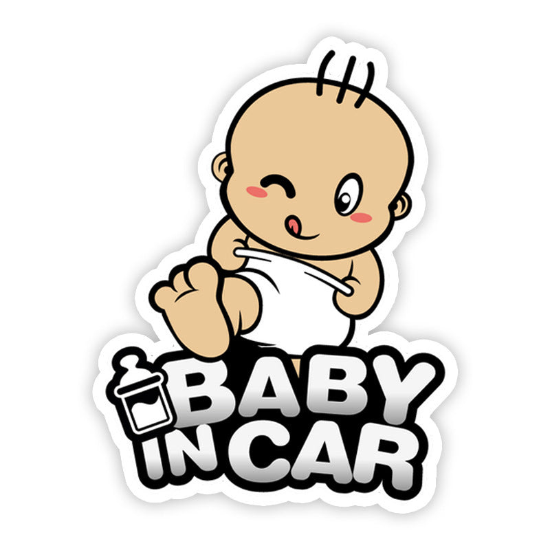 Cross-border Exclusive Sale Baby On Board Bumper Stickers Baby Baby Princess Feeding Bottle Car Reflective Stickers B033