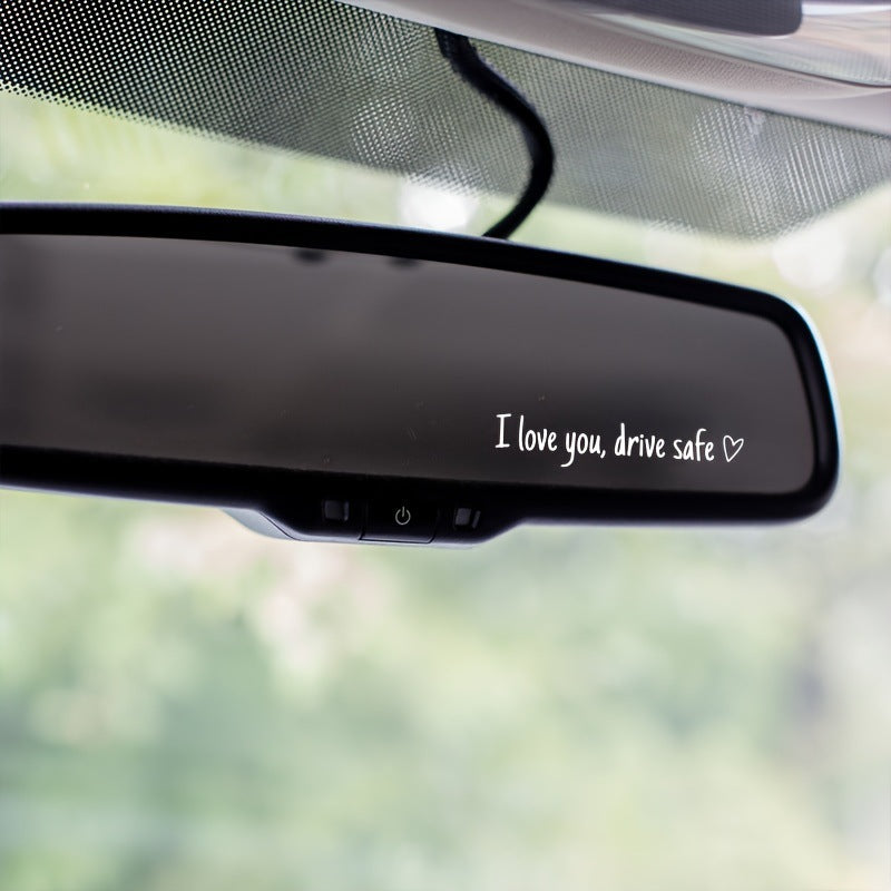 Safe Driving Waterproof Vinyl Bumper Stickers Car Universal Rearview Mirror Decorative Sticker