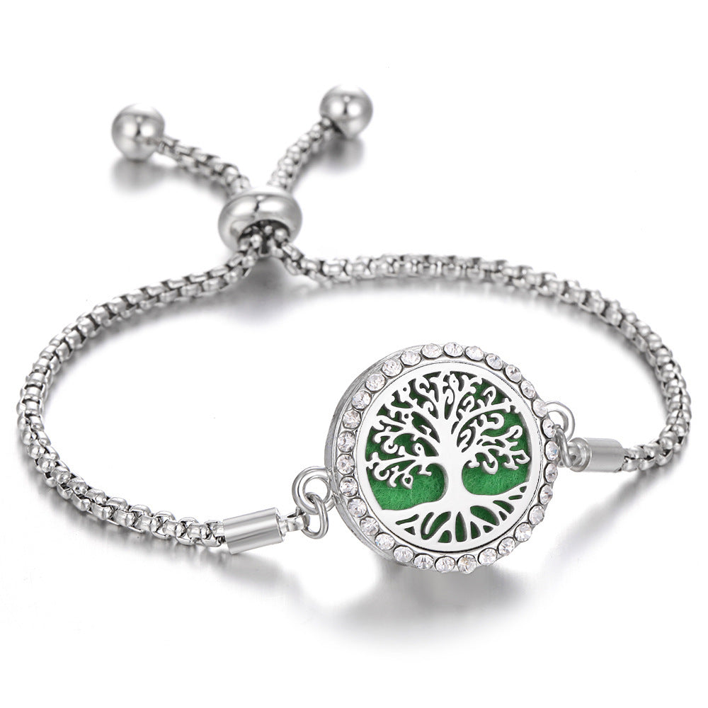 2024 New Kaleidoscope Aromatherapy Bracelet Perfume Essential Oil Diffuser Locket Bracelet Charms Women Aroma Diffuser Jewelry - happyshop365247