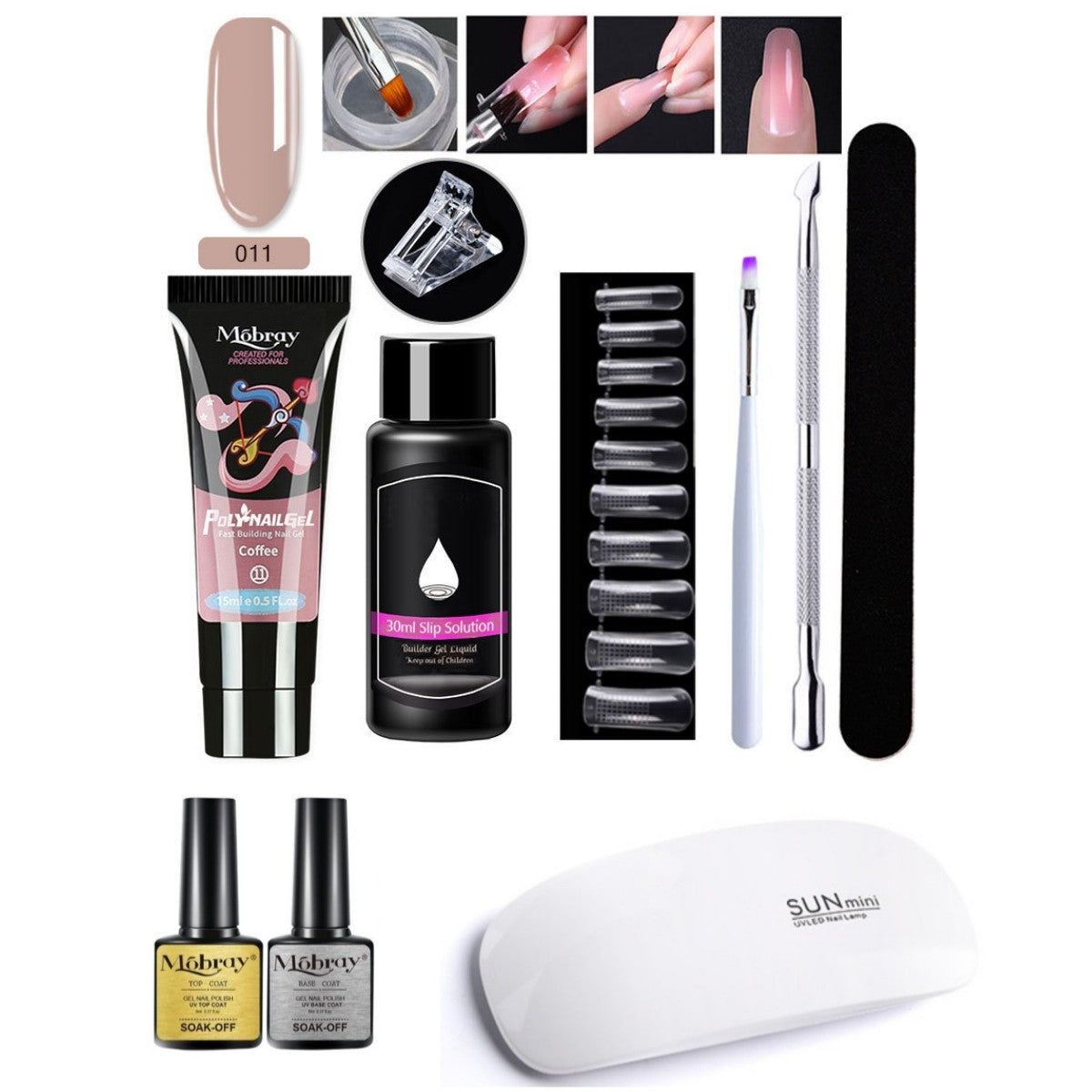 7-Piece Nail Art Crystal Extender Set - happyshop365247