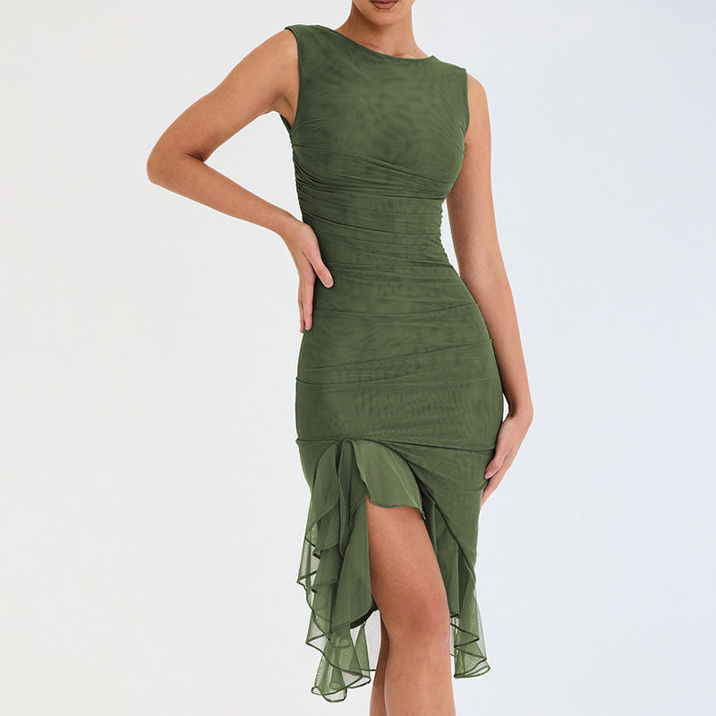 Summer Slim Skinny Sleeveless Dress For Women Fashion Party Club Dresses - happyshop365247