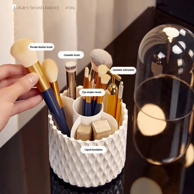 Rotary brush cylinder with cover dustproof brush cylinder cosmetics storage box - happyshop365247