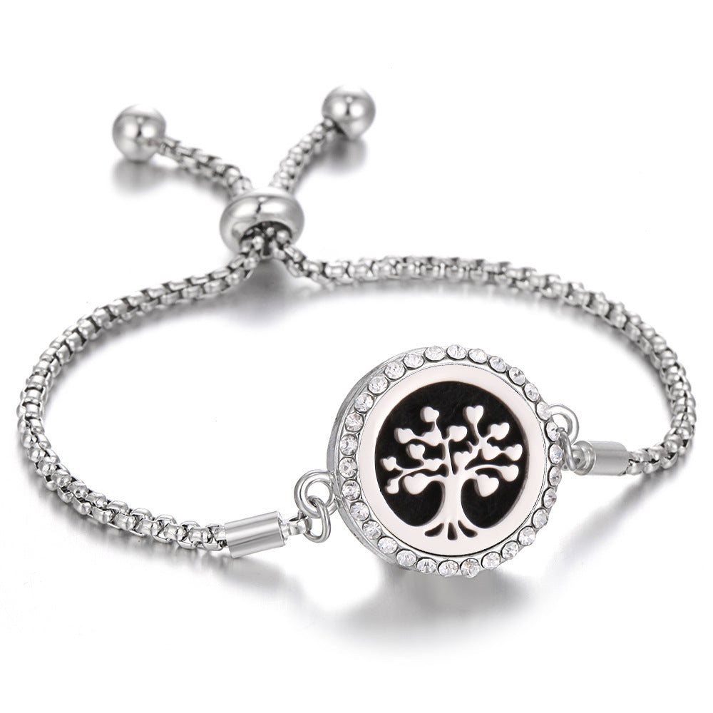 2024 New Kaleidoscope Aromatherapy Bracelet Perfume Essential Oil Diffuser Locket Bracelet Charms Women Aroma Diffuser Jewelry - happyshop365247