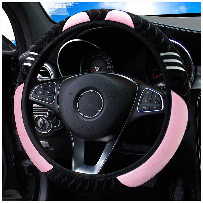 Comfortable Soft Plush Car Ornament Without Inner Ring Steering Wheel Cover