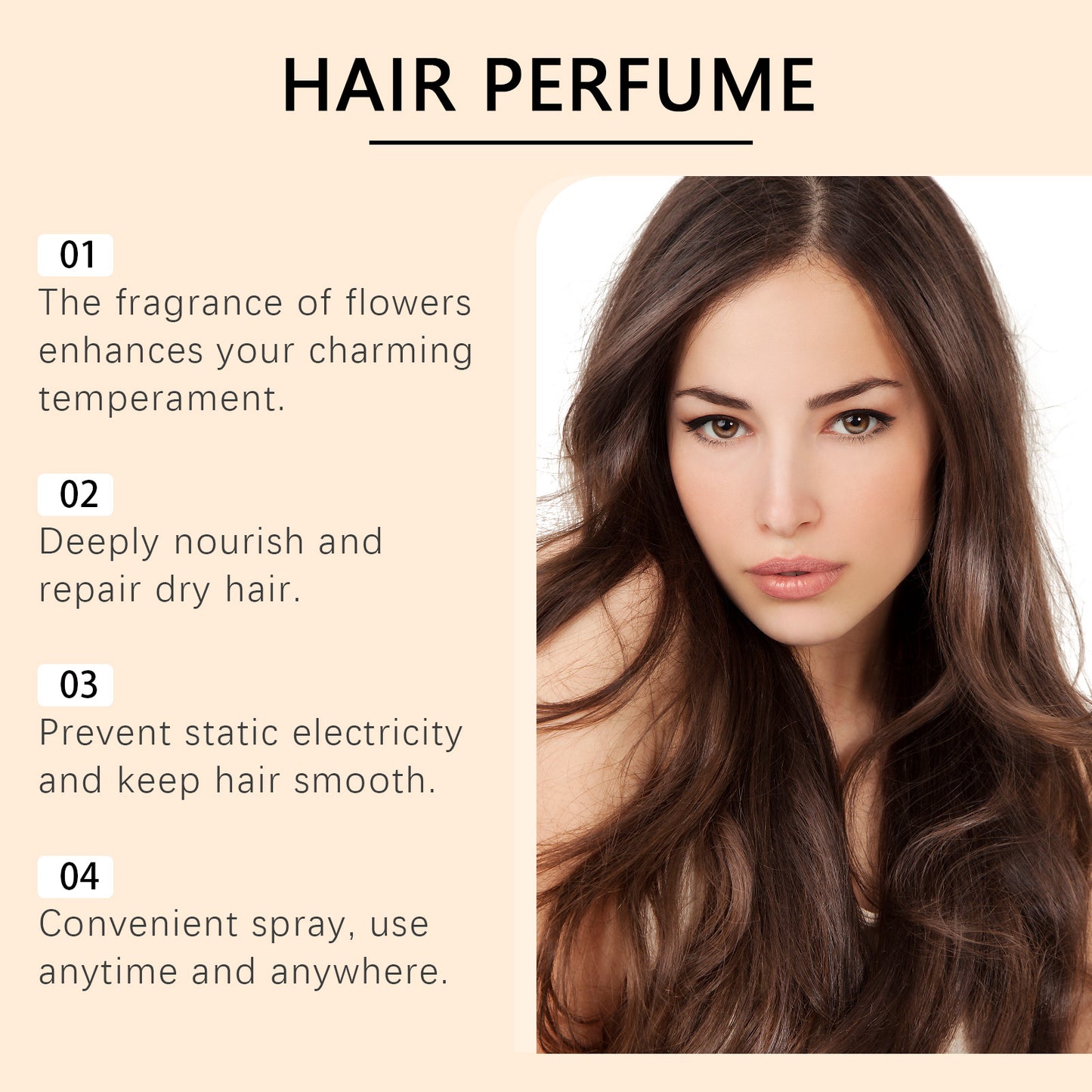 Roxelis Chamomile Honey Perfume Floral Women's Hair Perfume Spray Moisturizing Hair Strands Moisturizing Hydrating Hair Care