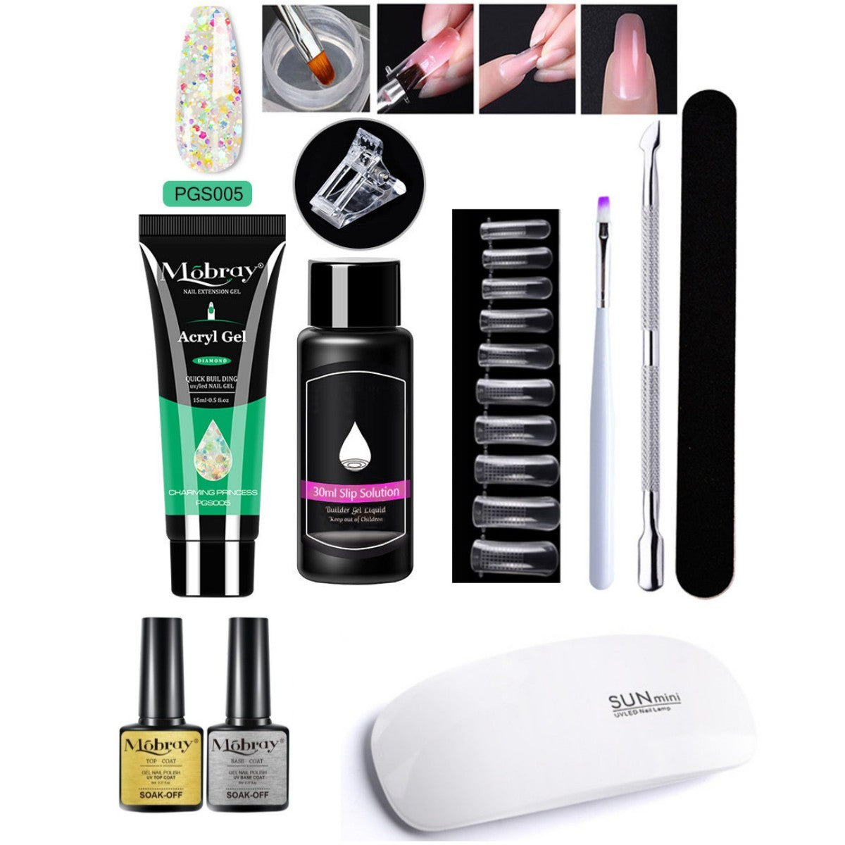 7-Piece Nail Art Crystal Extender Set - happyshop365247