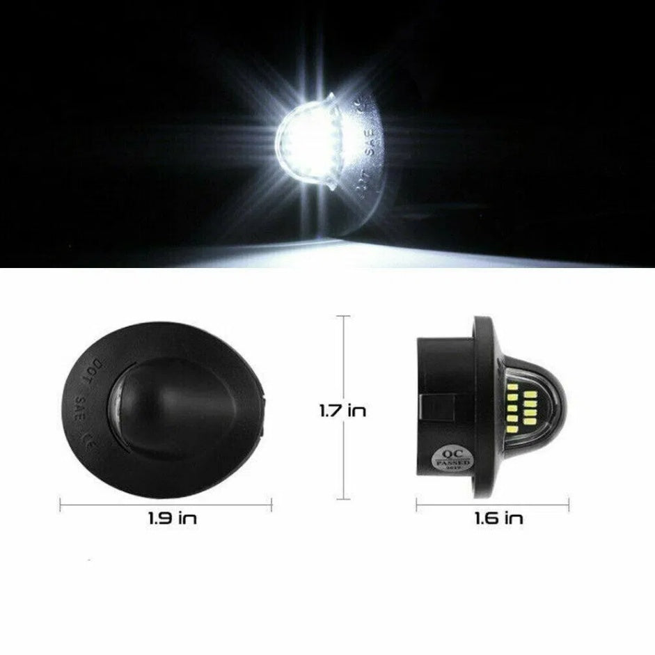 2X LED License Plate Light Rear Bumper Tag Assembly Lamp For Ford F150 F250 F350